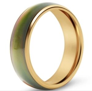 18K Gold Mood Band Stainless Steel Ring Men Women Unisex Styling